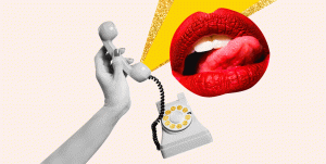 a self-employed phone sex operator who works from home on a chat line for sex.