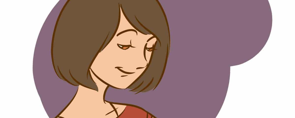 One cartoon woman is pictured standing and donning a watch.
